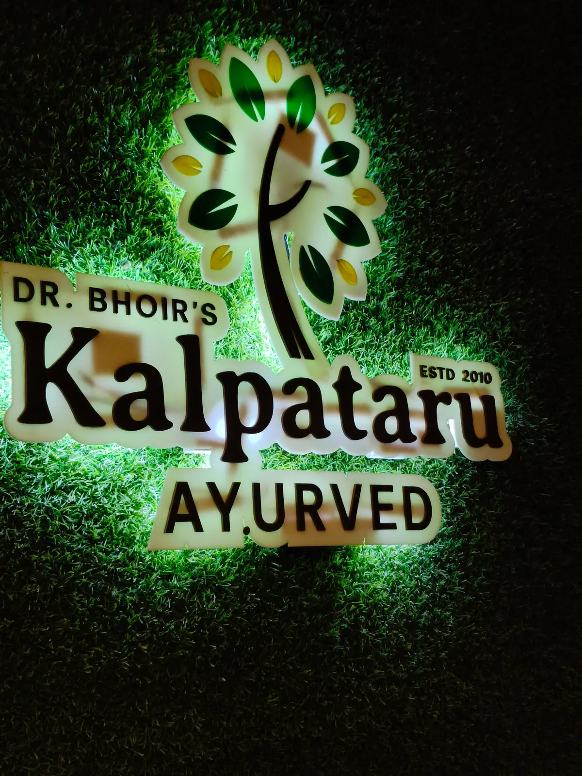 Reception Logo Display at Kalpataru Ayurved